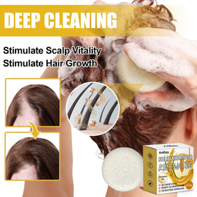 ANKOOY creamy lather from rice shampoo bar demonstrating effective gentle cleansing