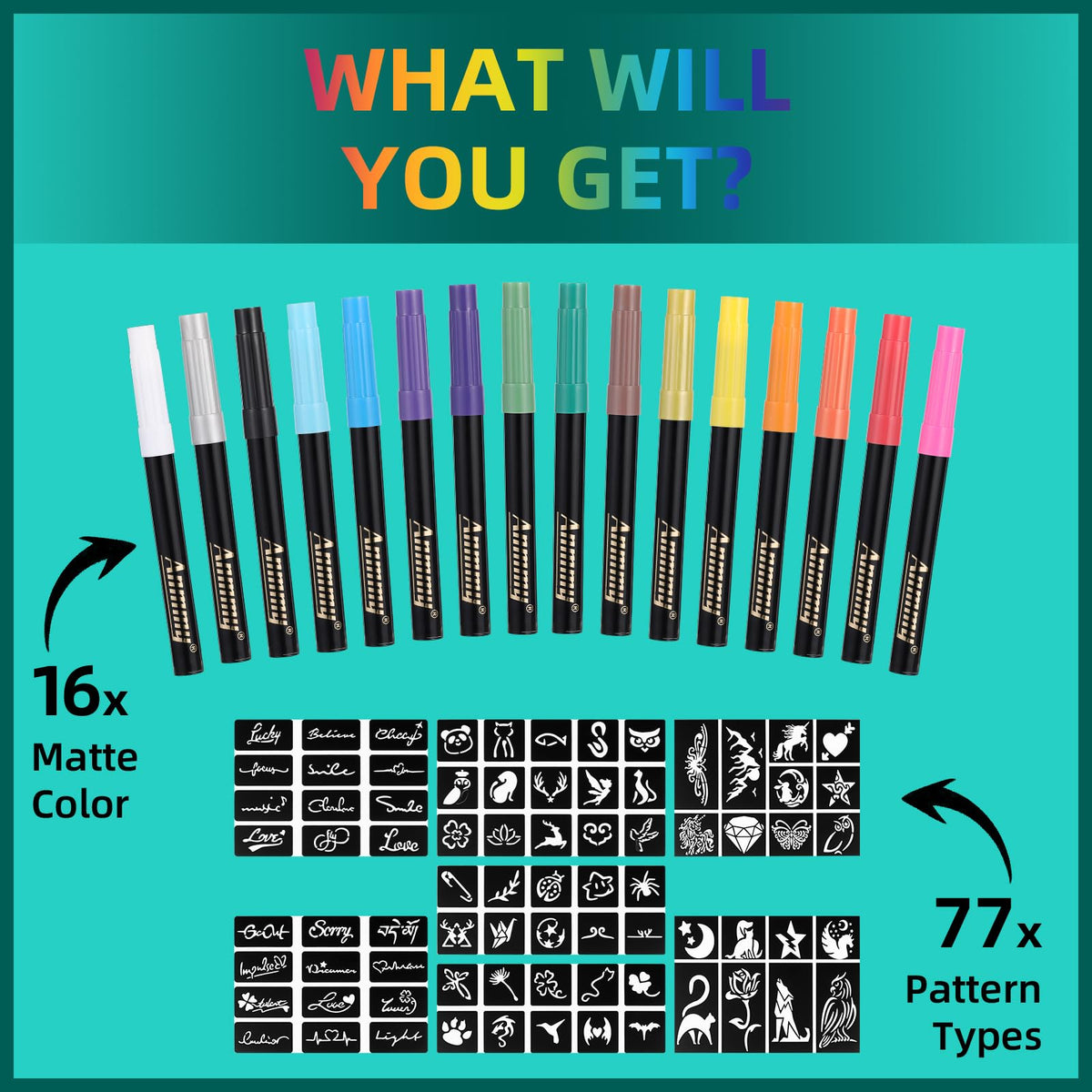 Anmmy markers in hand showing scale and travel-friendly convenience