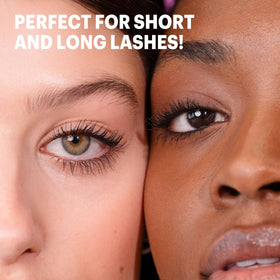 Annabelle mascara size comparison next to lipstick shows travel-friendly compactness