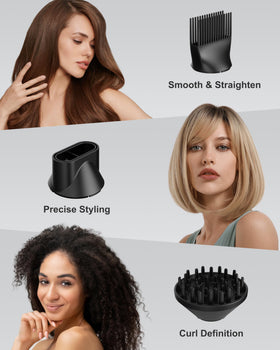 ANNLARY diffuser close-up highlighting curl enhancement and frizz control