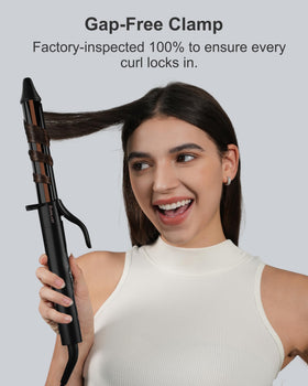 ANNLARY styling wand creating medium waves for long-lasting curl benefit