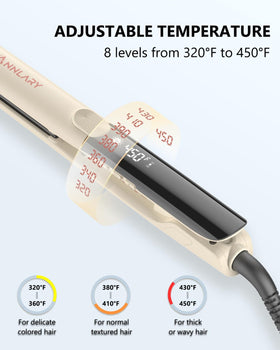 ANNLARY LED display and temperature controls for precise heat selection and safety