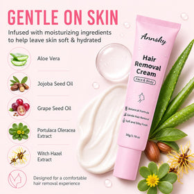 Annsky after rinse showing smooth, soft skin finish