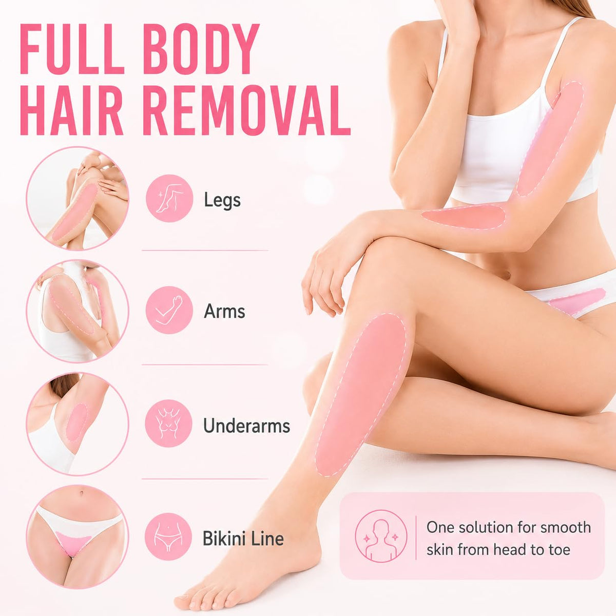 Annsky cream applied on forearm for precise hair removal