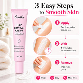 Annsky cream applied to bikini line demonstrating targeted coverage