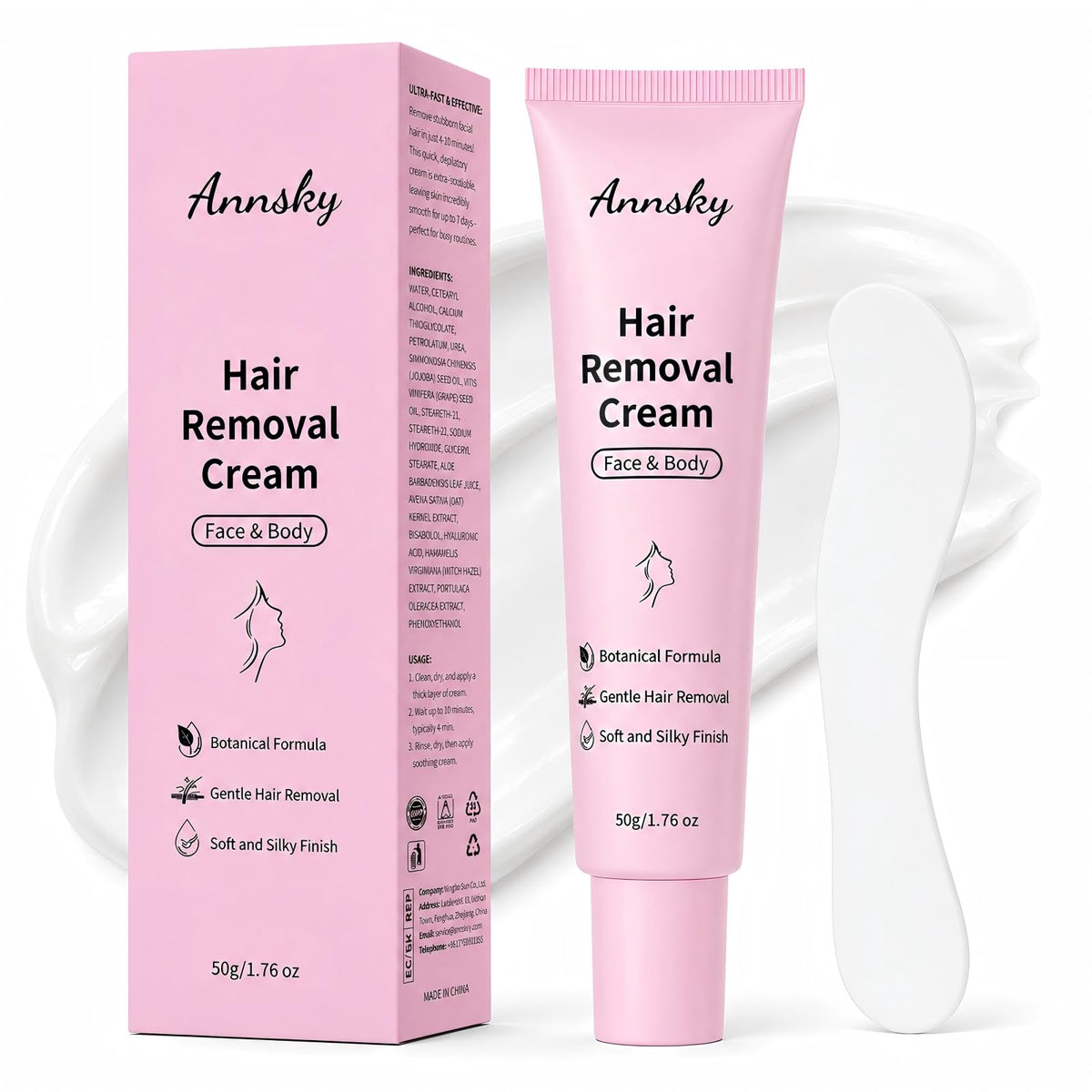 Annsky tube front packaging showing product and benefits