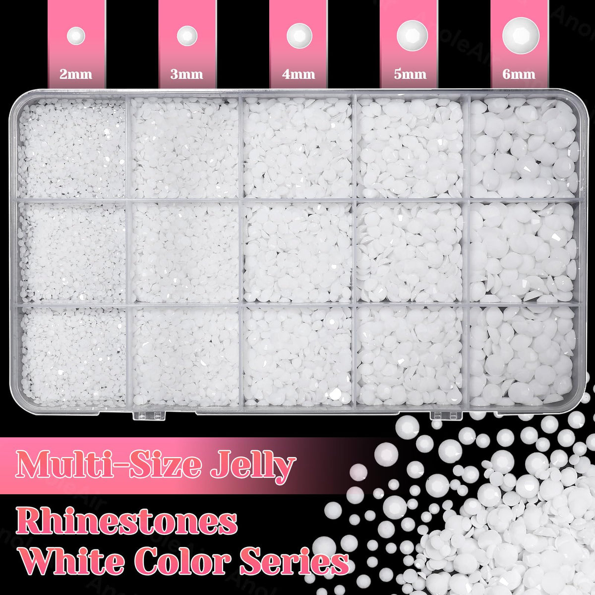 AnoleAir facet closeup displaying glossy resin cut and reflective sparkle benefit