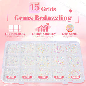 AnoleAir flatback rhinestone underside view showing easy glue application
