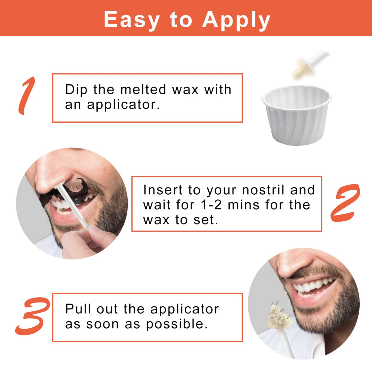 ANREACHO demonstration applying wax to nostril for precise grooming