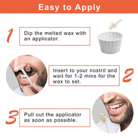 ANREACHO demonstration applying wax to nostril for precise grooming
