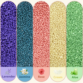 ANREACHO close-up of colorful wax beads highlighting texture and easy melting