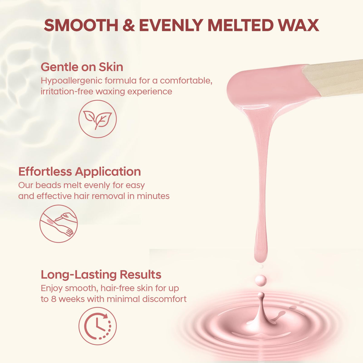 ANREACHO melted wax in a warmer demonstrating smooth consistency and safe heating