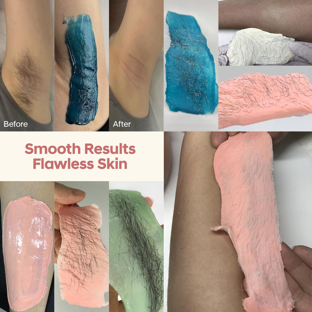 ANREACHO after wax removal showing smooth skin and minimal residue benefit