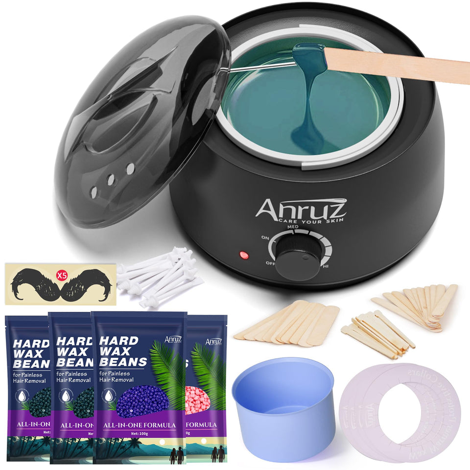 ANRUZ wax warmer front view showing controls and capacity for efficient heating