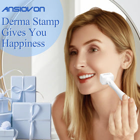ANSIOVON Derma Stamp packaging and case showing neat storage and travel protection