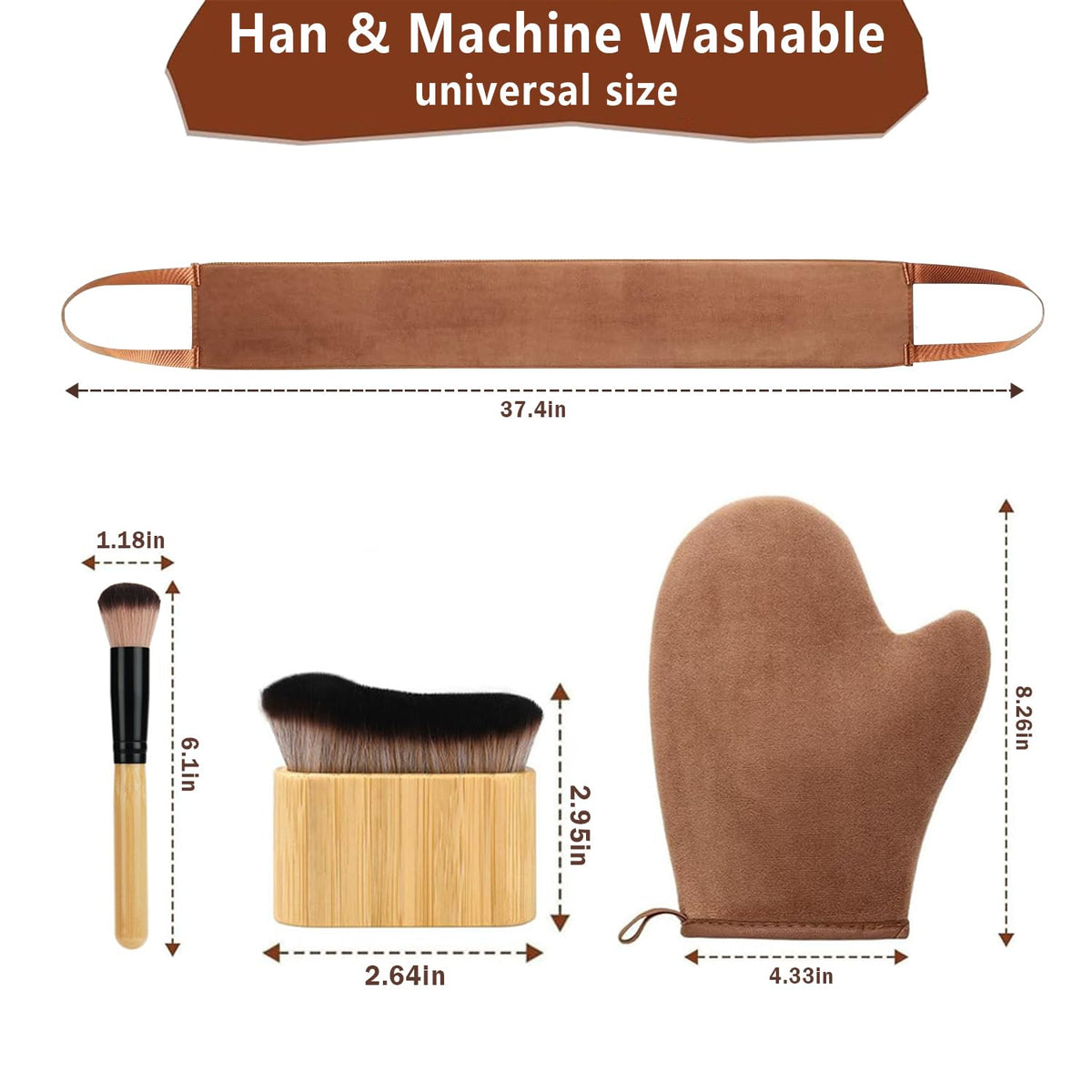 ANSPHIE velvet mitt in use applying self-tanner for cleaner hands and even finish