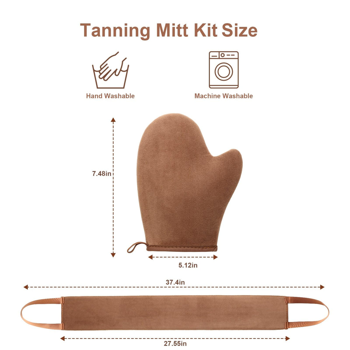 ANSPHIE mitt held in hand to show scale and comfortable thumb pocket control