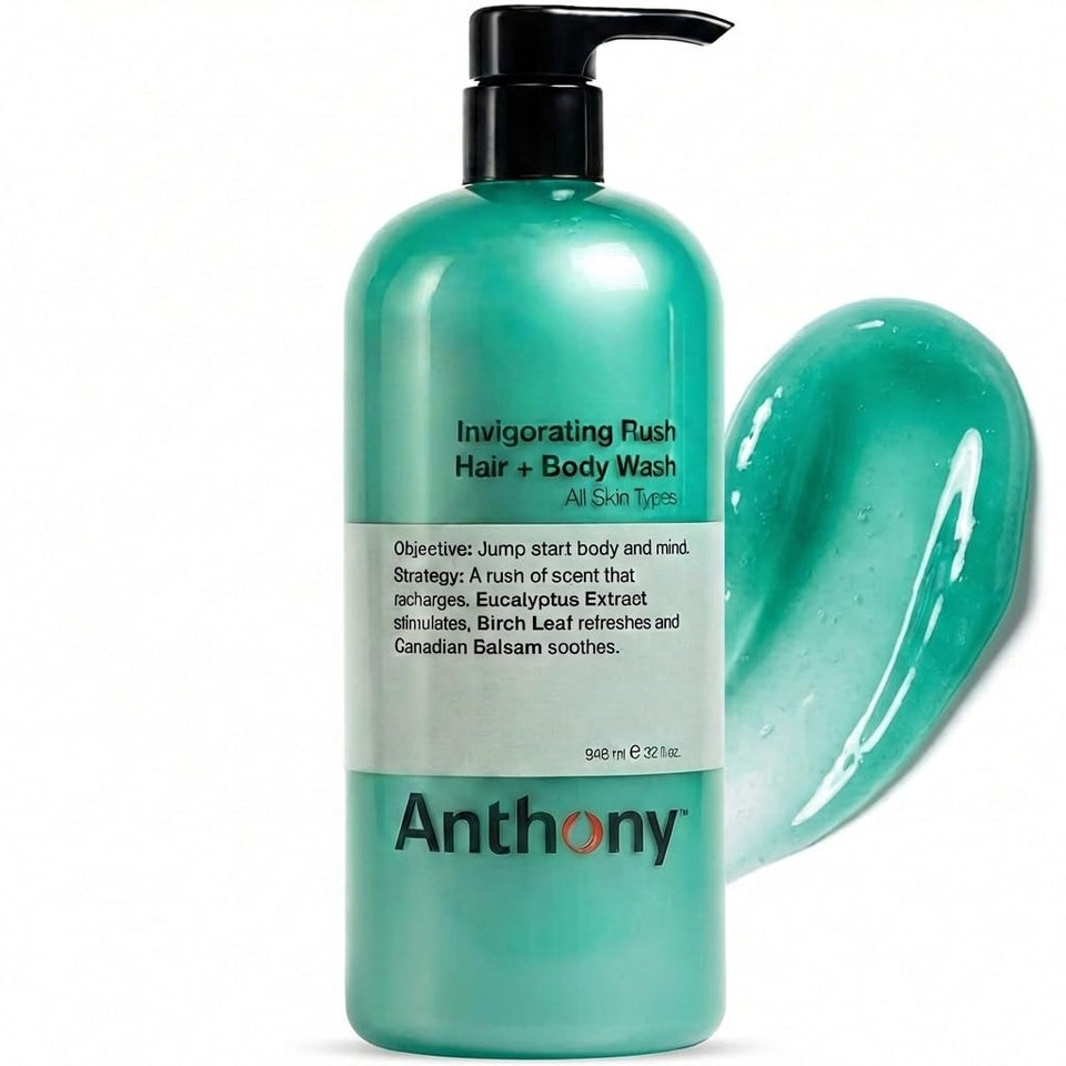 Anthony front bottle showing label and 32 fl oz size with refreshing benefits