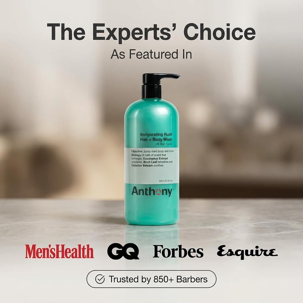 Anthony in shower lifestyle scene suggesting invigorating morning routine