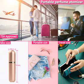 ANTOKX perfume sprayer inside a purse, showing secure travel use and accessibility