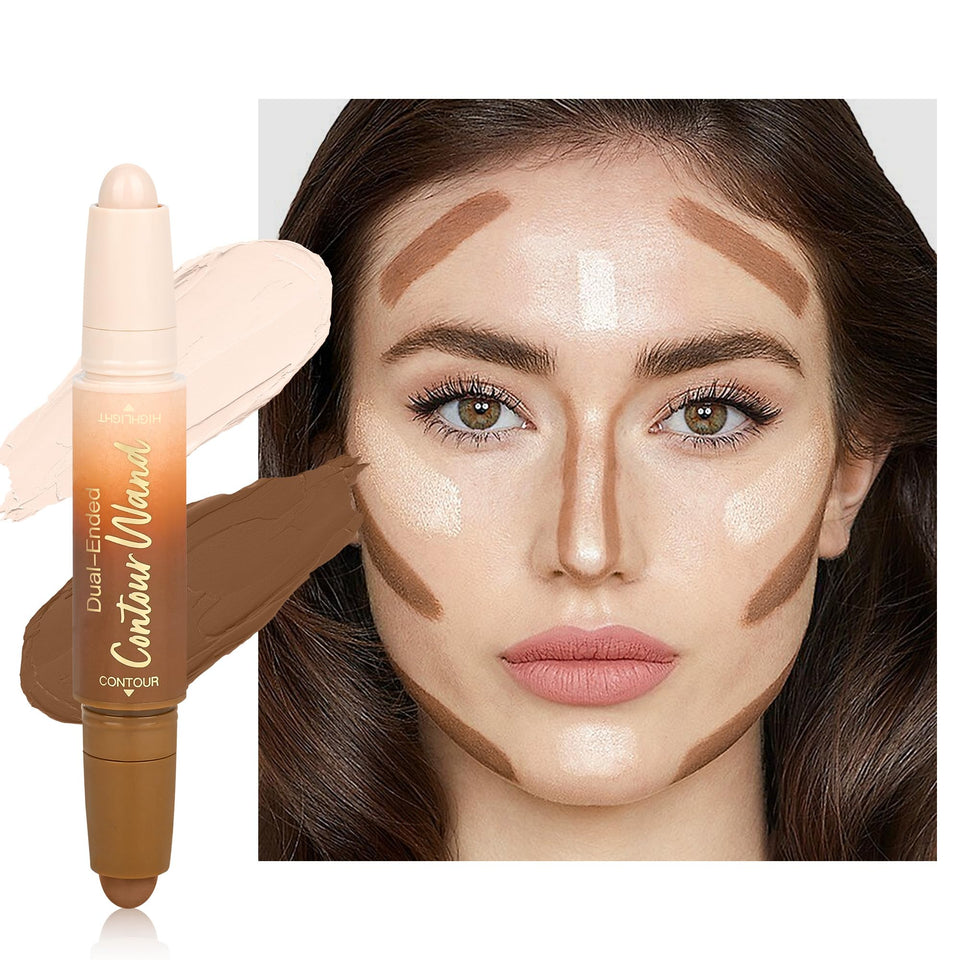 Anwuozu contour highlighter stick front packaging showing product benefits