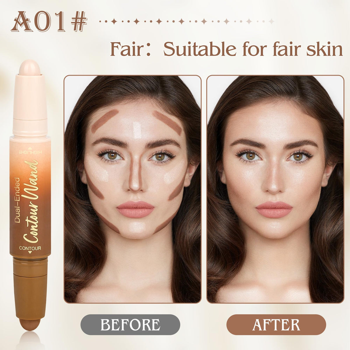 Anwuozu applying contour to cheek for defined natural shadow