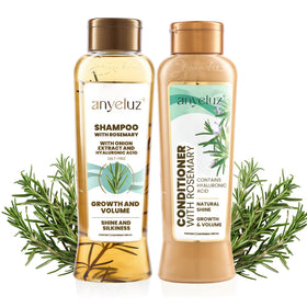 anyeluz front packaging Rosemary set showing both bottles and benefits