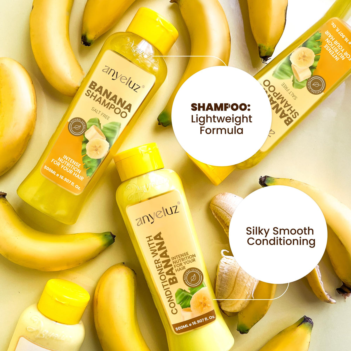 ANYELUZ shampoo lather texture demonstrating gentle cleansing