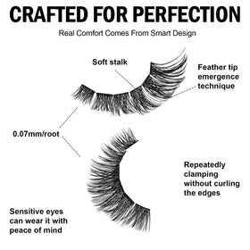 AnyFairy thin band detail showing discreet base that blends with lashes