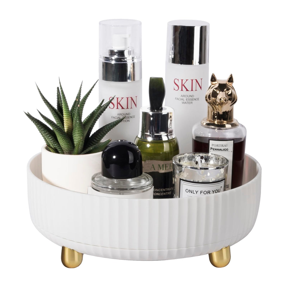 Anyoifax front view ivory organizer showing tidy cosmetics and quick access
