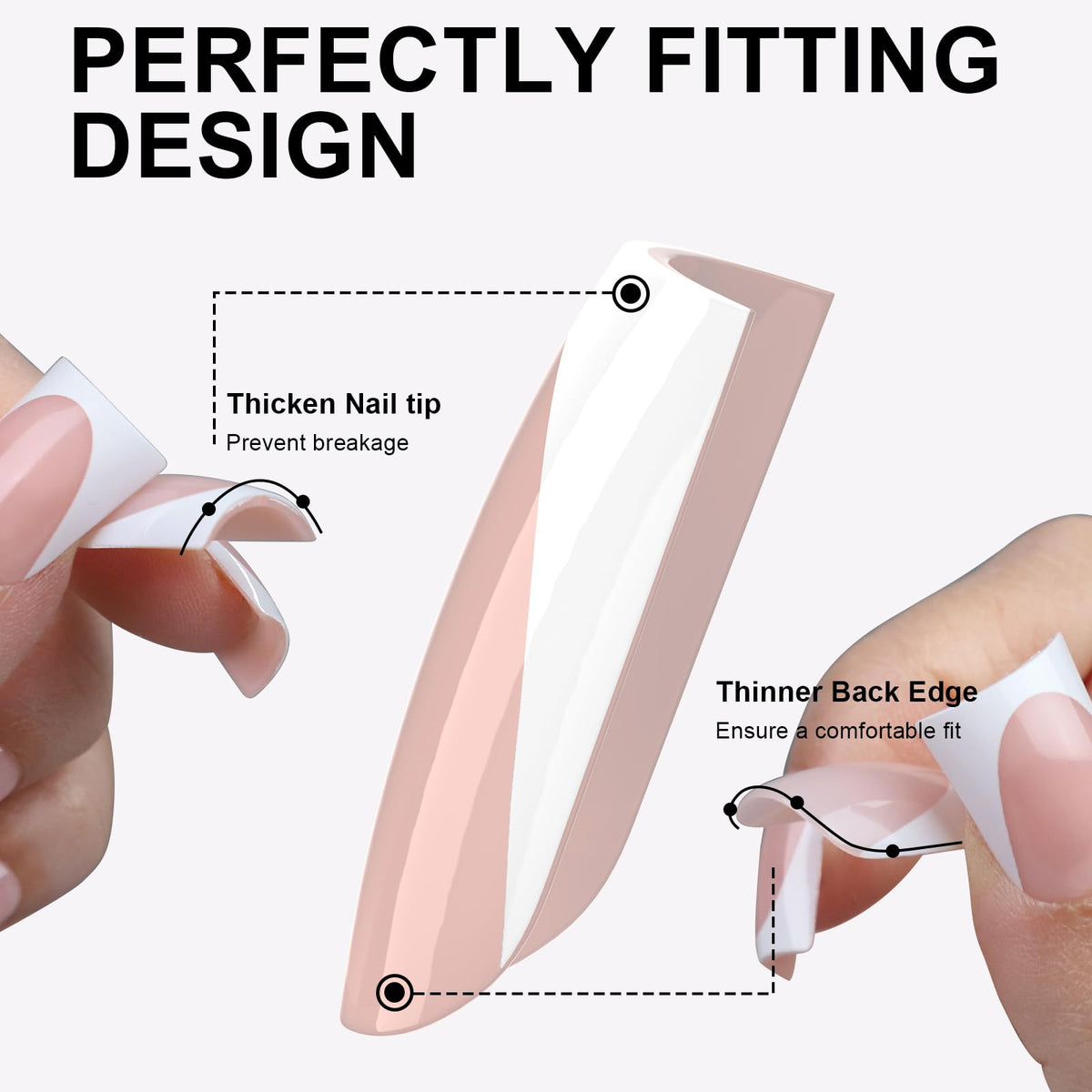 Anyos side profile of duck tip shape demonstrating natural fit