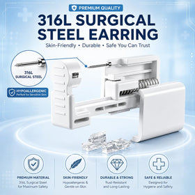 Anzero preloaded 316L CZ stud detail, corrosion-resistant jewelry benefit