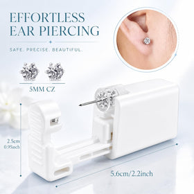 Anzero use demonstration on ear lobe illustrating simple procedure