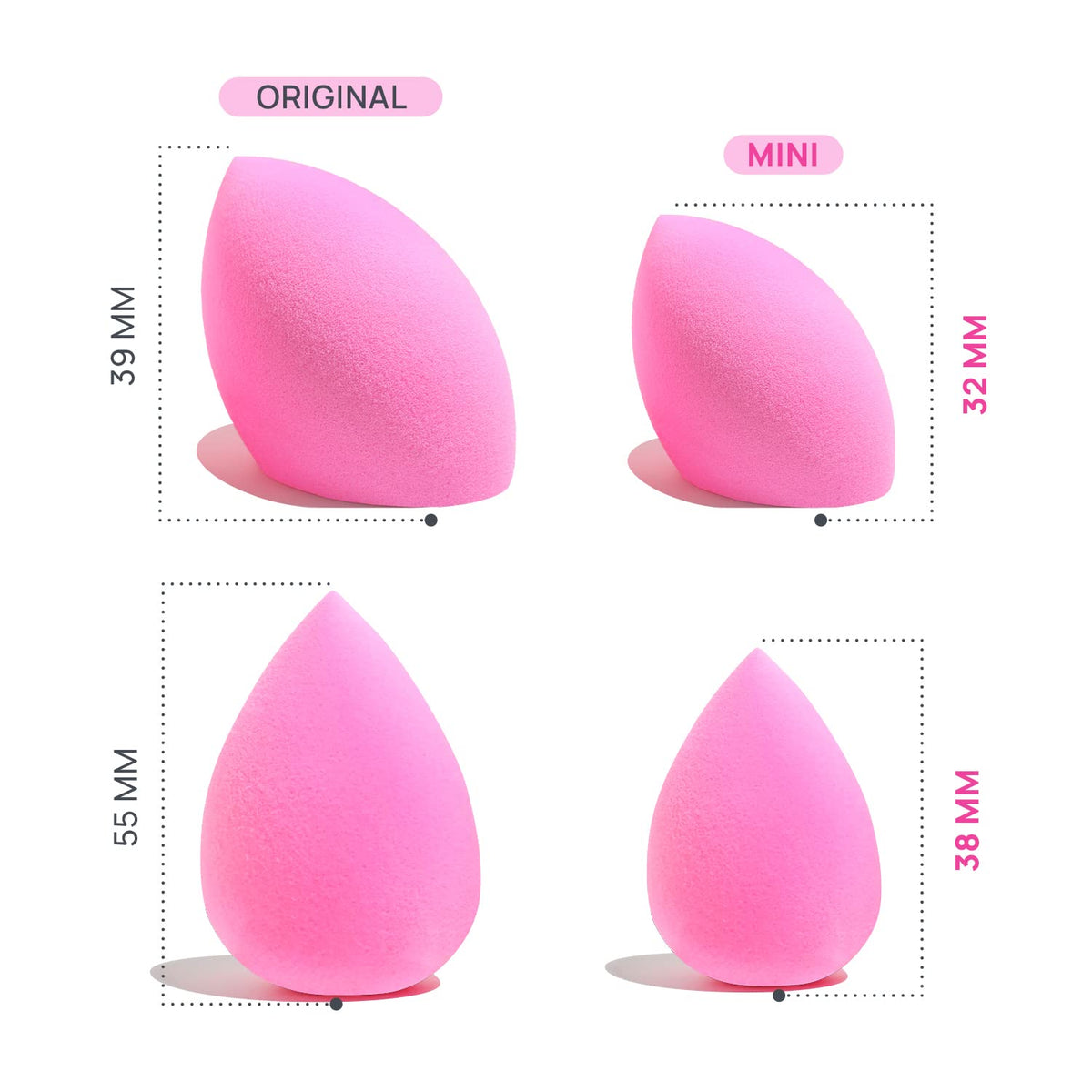 AOA STUDIO beveled sponge flat edge for even foundation application