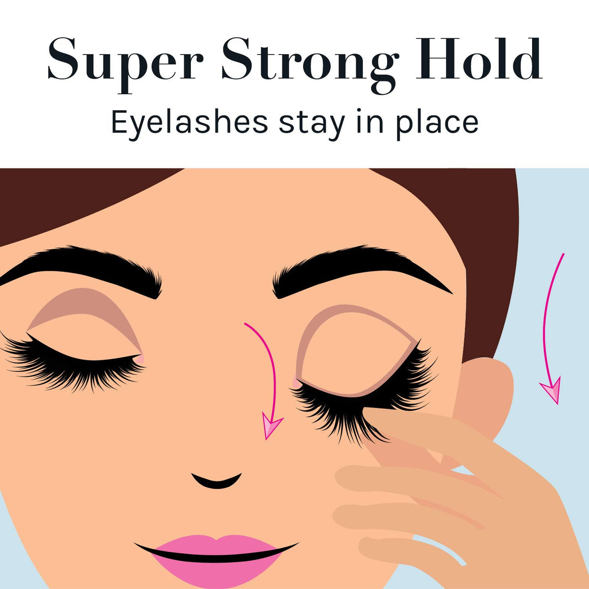 AOA STUDIO adhesive being applied to strip lash for quick placement