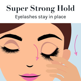 AOA STUDIO adhesive being applied to strip lash for quick placement