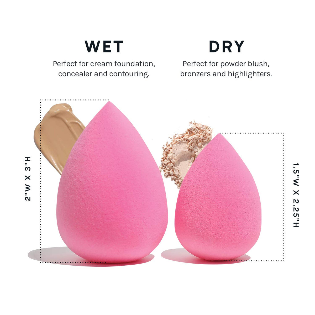 AOA STUDIO sponge blending foundation on skin demonstrating flawless finish