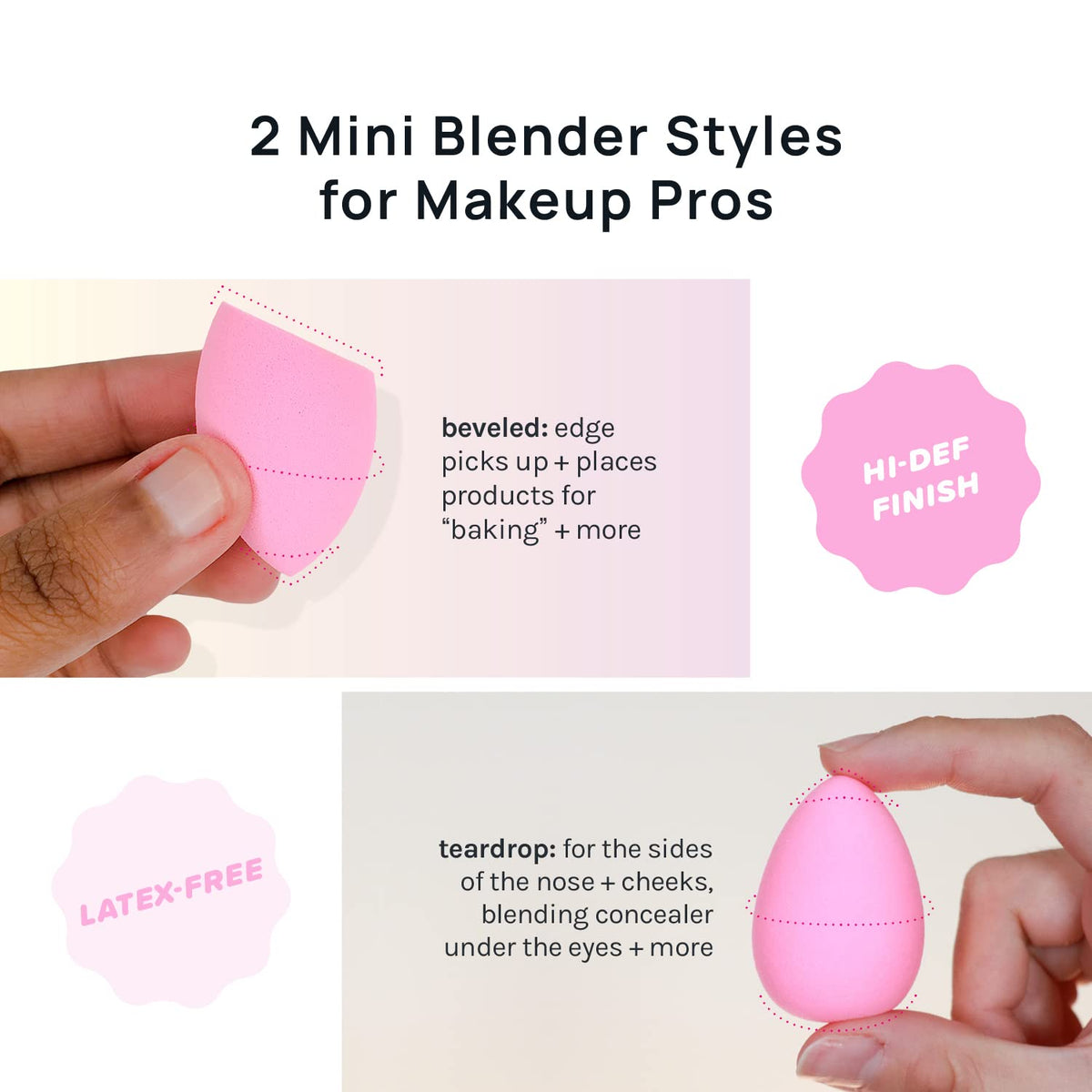 AOA STUDIO sponges with foundation drops demonstrating product pickup