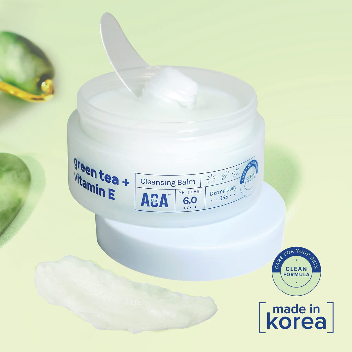 AOA STUDIO balm texture close-up demonstrating smooth meltability benefit