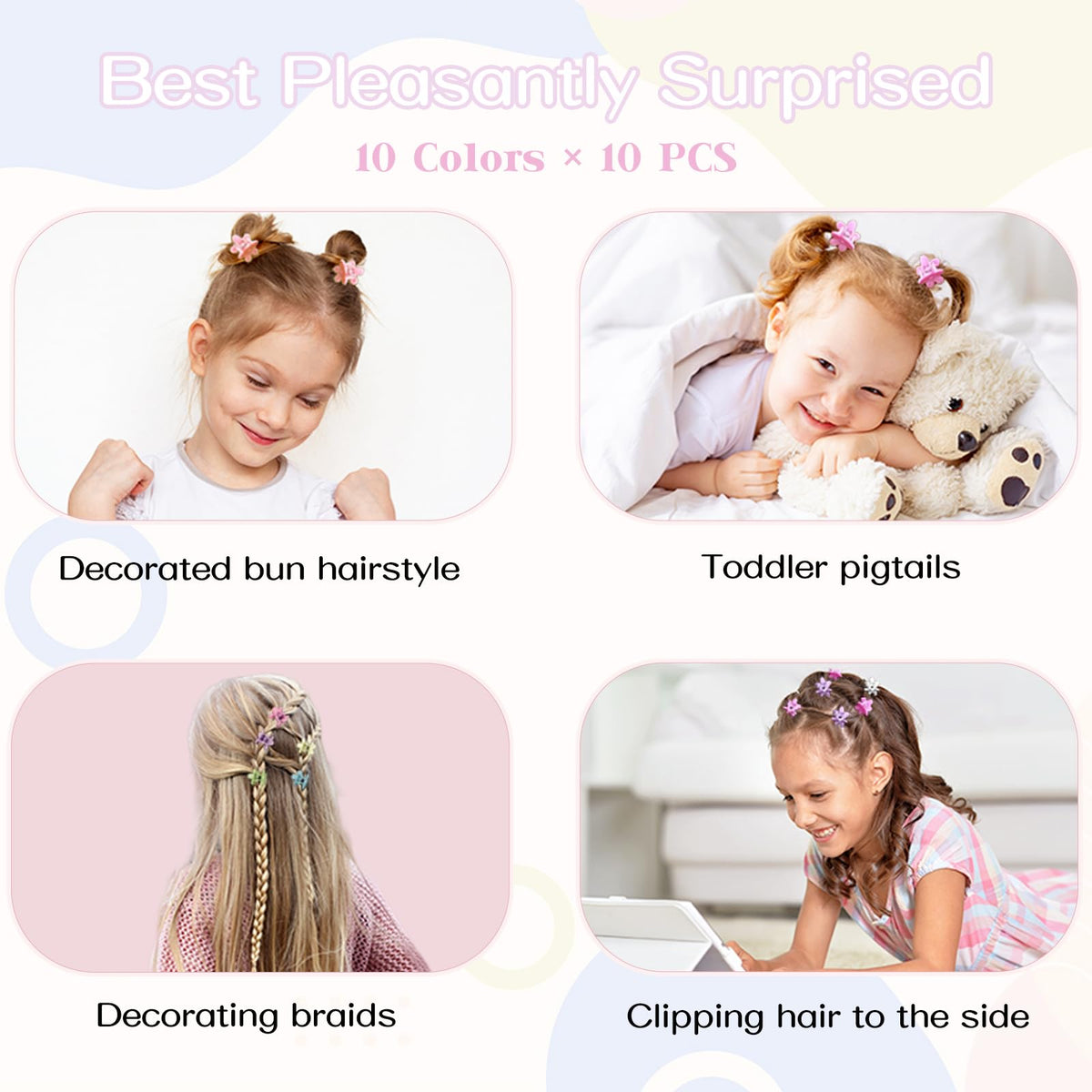 AOENJIE clips used in a half-up hairstyle adding decorative hold and charm