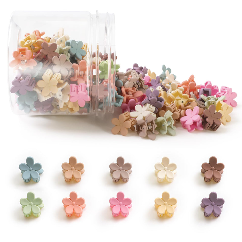 AOENJIE front packaging showing 100 mini flower clips for easy selection
