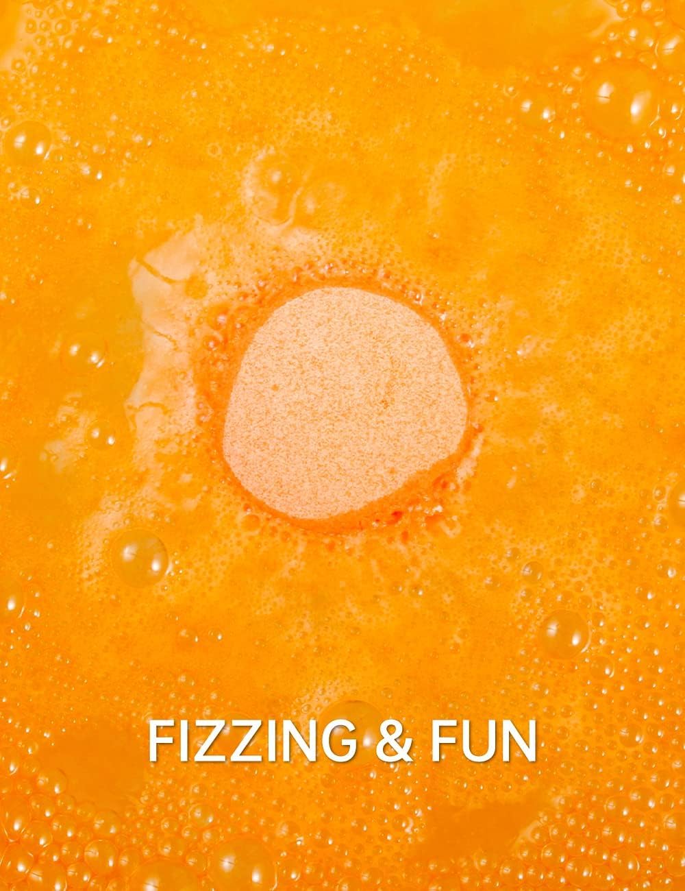 Aofmee fizzing in bathtub producing bubbles and releasing aroma during soak
