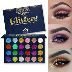 Aolailiya pan close-up texture highlighting pressed glitter payoff and smooth finish