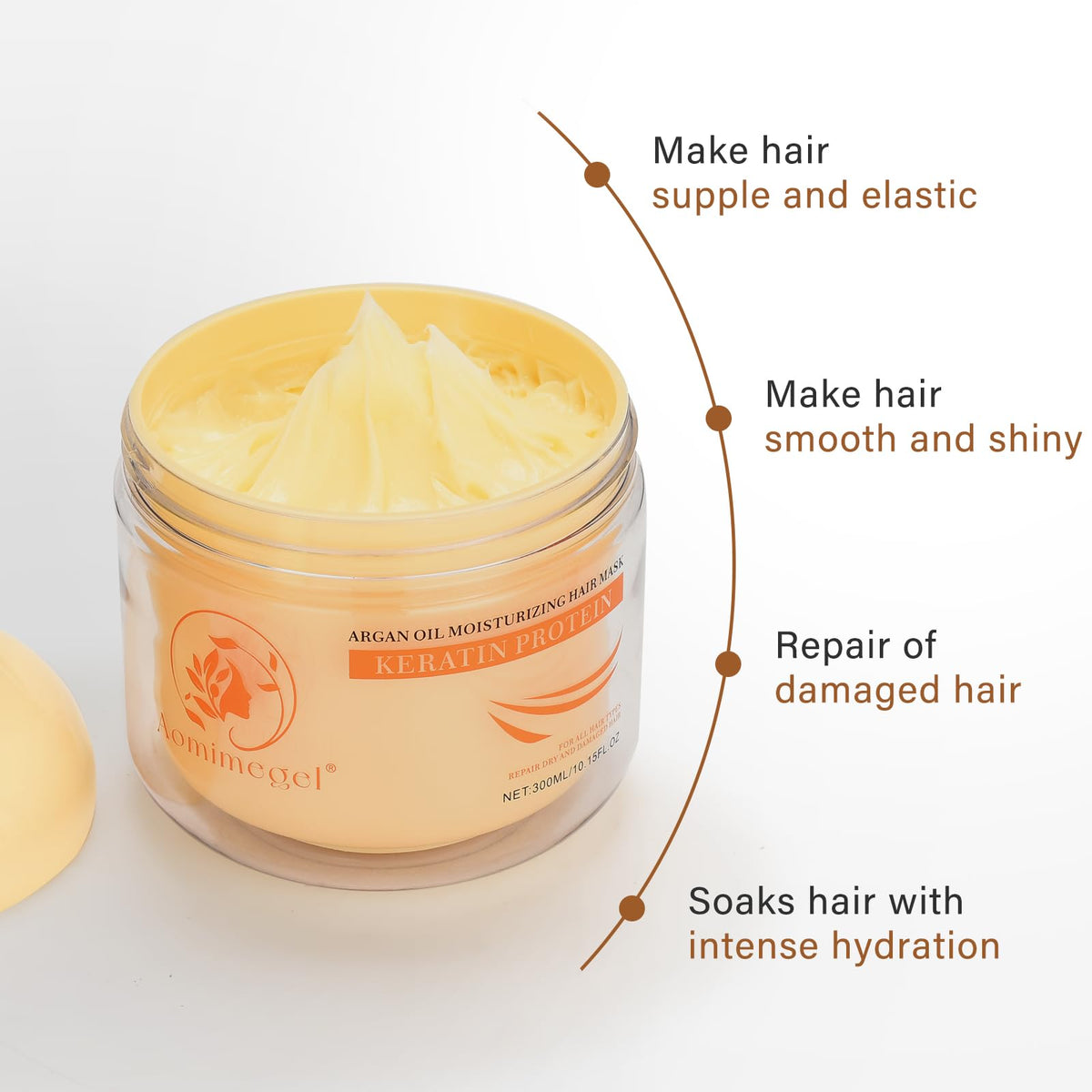 Aomimegel argan oil dropper detail highlighting concentrated nourishment and shine