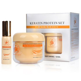 Aomimegel front packaging showing full mask and oil set and clear benefits