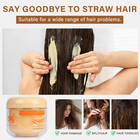 Aomimegel oil applied to hair ends showing smooth, frizz-reduced results