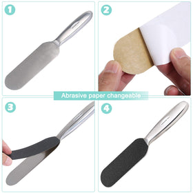 AOPOCKAN TECH coarse abrasive pad detail for heavy callus removal and fast exfoliation benefit