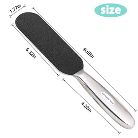 AOPOCKAN TECH foot file shown in use on heel demonstrating effective callus reduction benefit