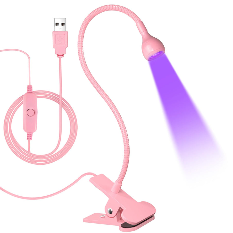 AORAEM front view pink lamp showing compact design and fast curing benefit