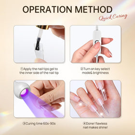 AORAEM in use curing nails on hand for quick professional results